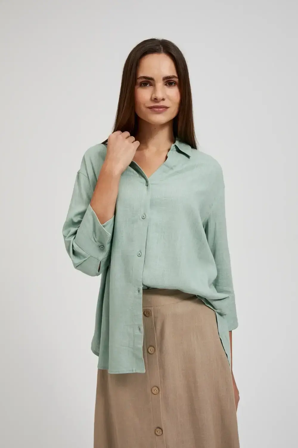 Marisse Women's Shirt L-Ko-4349 Olive