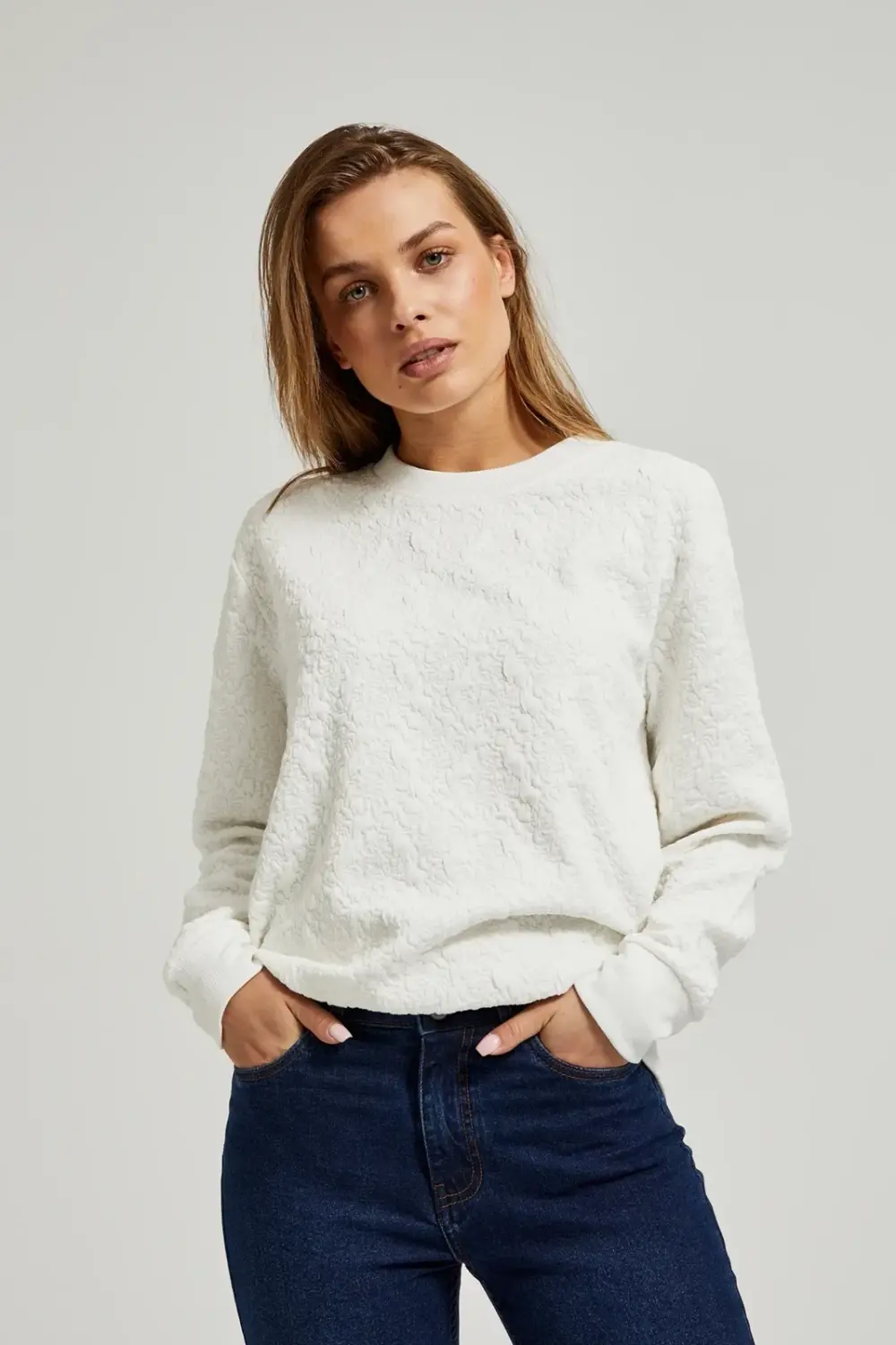 Marisse Women's Sweatshirt Z-Bl-4503 White