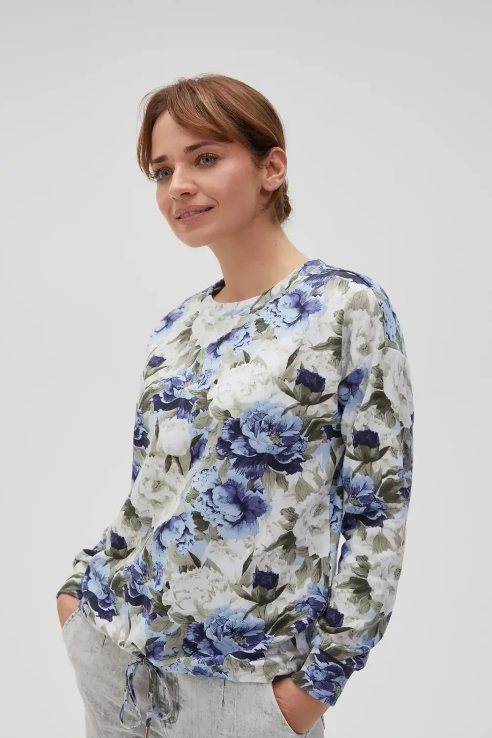 Marisse Women's Sweatshirt L-Bl-4606 Blue