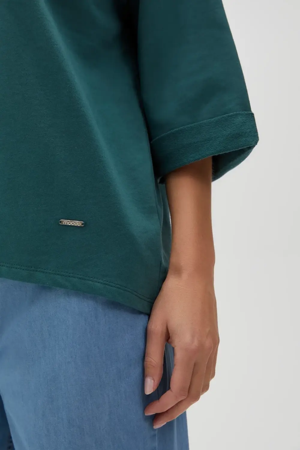 Marisse Women's Sweatshirt L-Bl-4609 D.Green