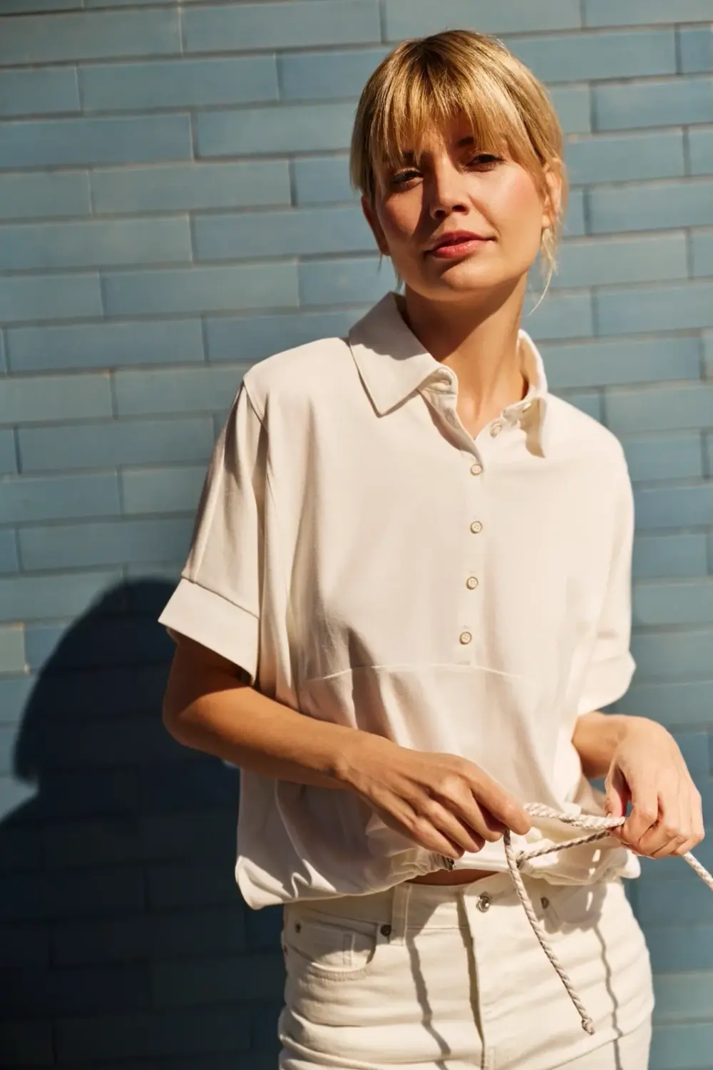 Marisse Women's Sweatshirt L-Bl-4613 Off White