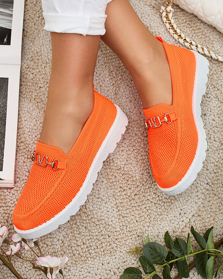 Resti Women's fabric moccasins with gold embellishment Erticae