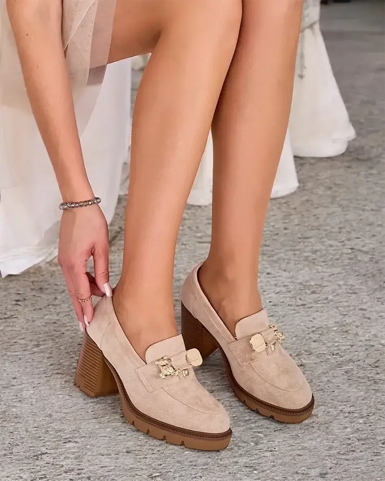 Resti Women's high stiletto moccasins Nezii