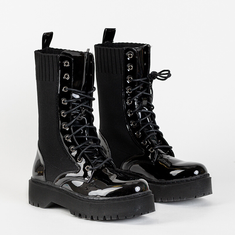 Resti Black baggers with elastic insert Kukizo- Footwear