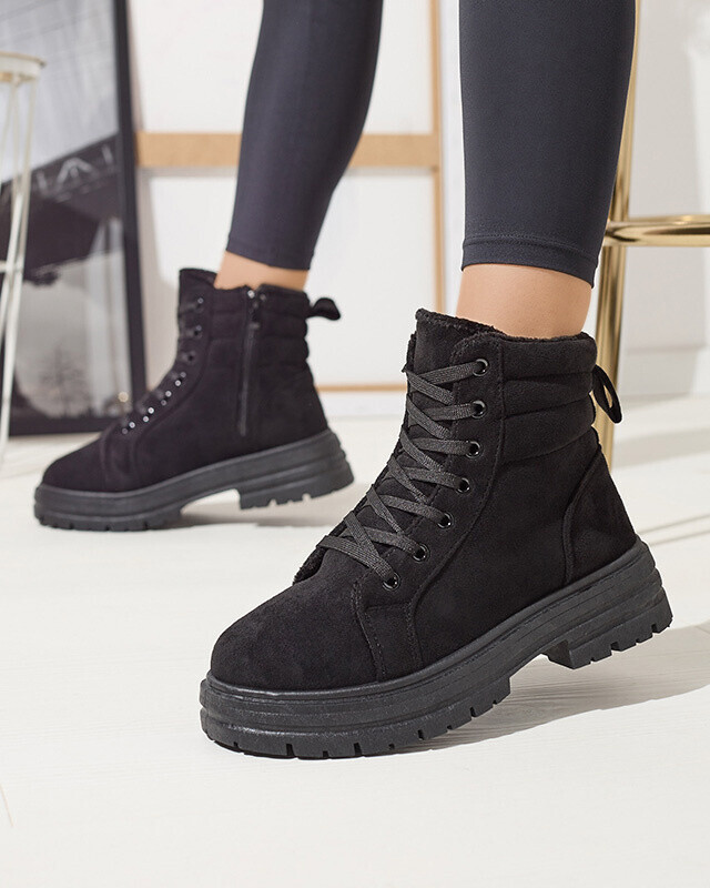 Resti Women's insulated trapper boots in black colozre Tivica - Footwear