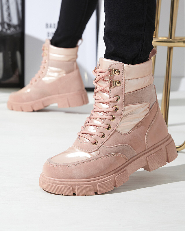 Resti Pink women's insulated trapper boots Kasemi- Footwear