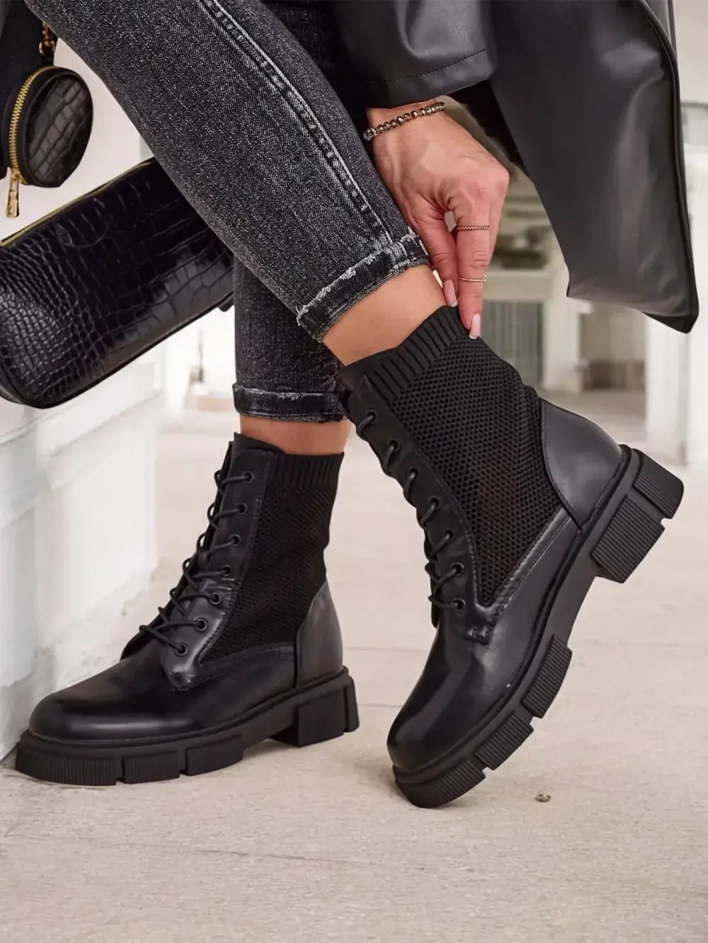 Resti Openwork Women's flat ankle boots Rowic