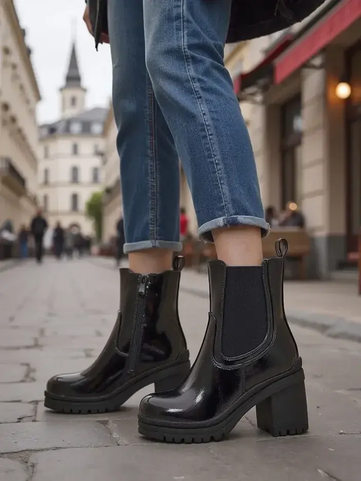 Resti Women's ankle boots on a block heel Foddise