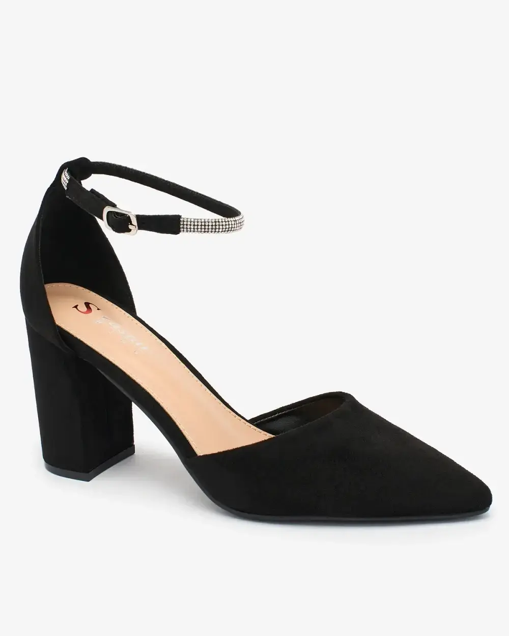 Resti Black women's pumps with zircons Britica