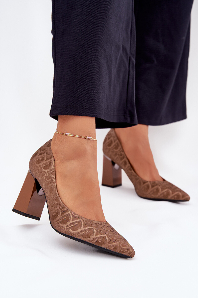 Dámske Lodičky Na Opätku S Dekoratívnym Tlačením Vinceza