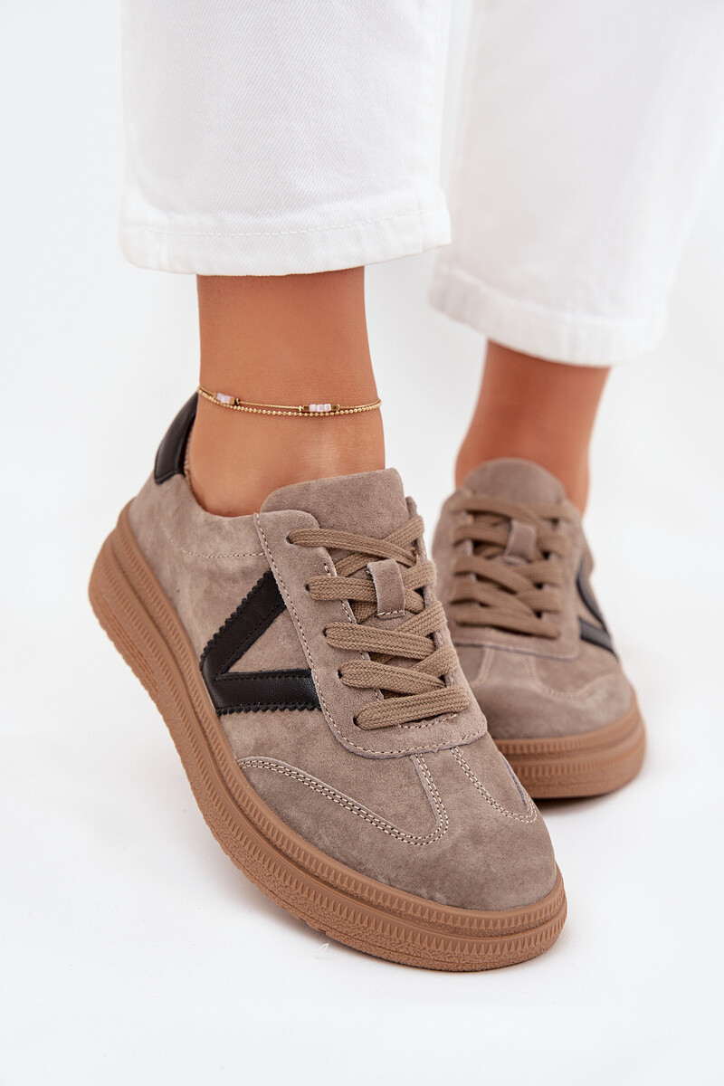 Semišové Dámske Tenisky Na Platforme Vinceza