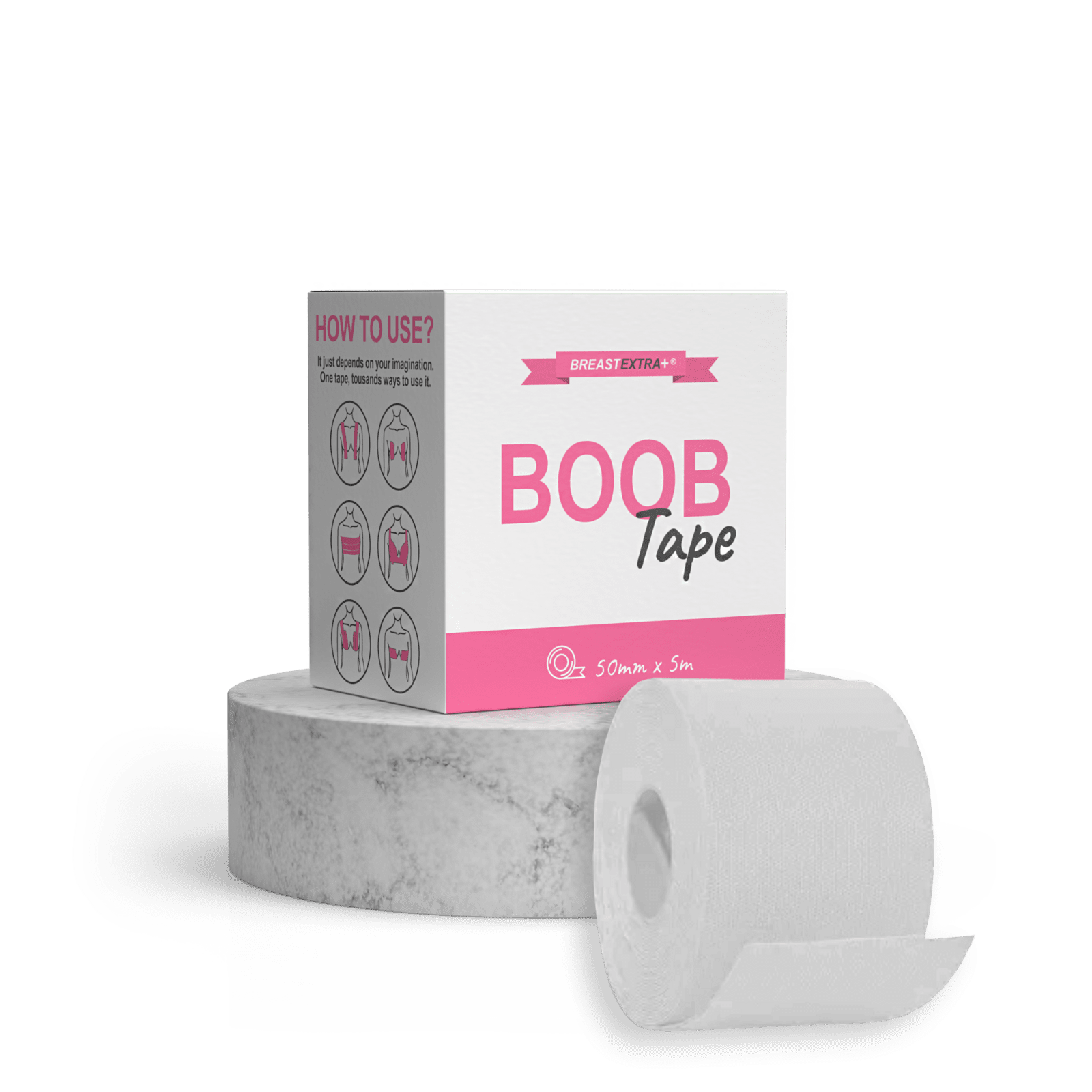 BreastExtra+ BOOB Tape (biela) - špeciálna lepiaca páska na prsia