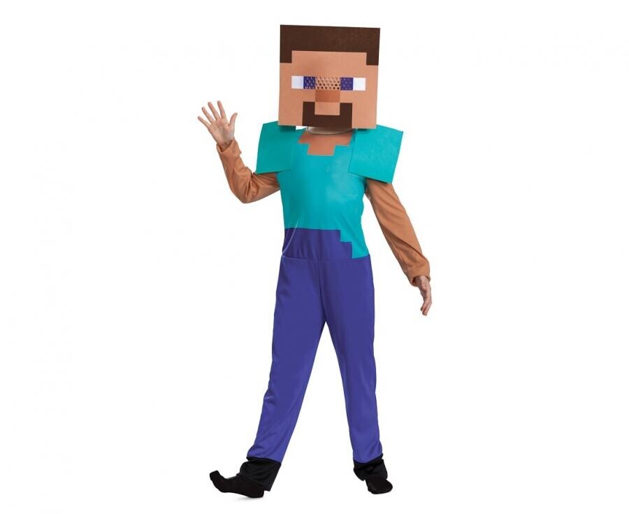 Godan Detský kostým - Minecraft Steve Veľkosť - deti: S: 110 cm