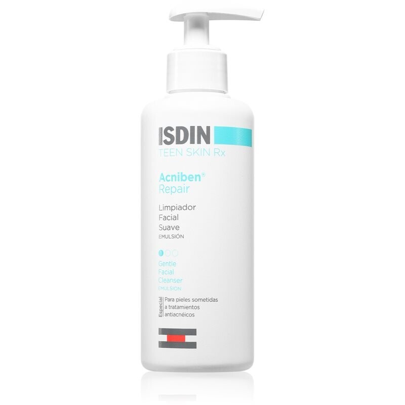 ISDIN Acniben Gentle Facial Cleanser jemná čistiaca emulzia pre problematickú pleť, akné 180 ml