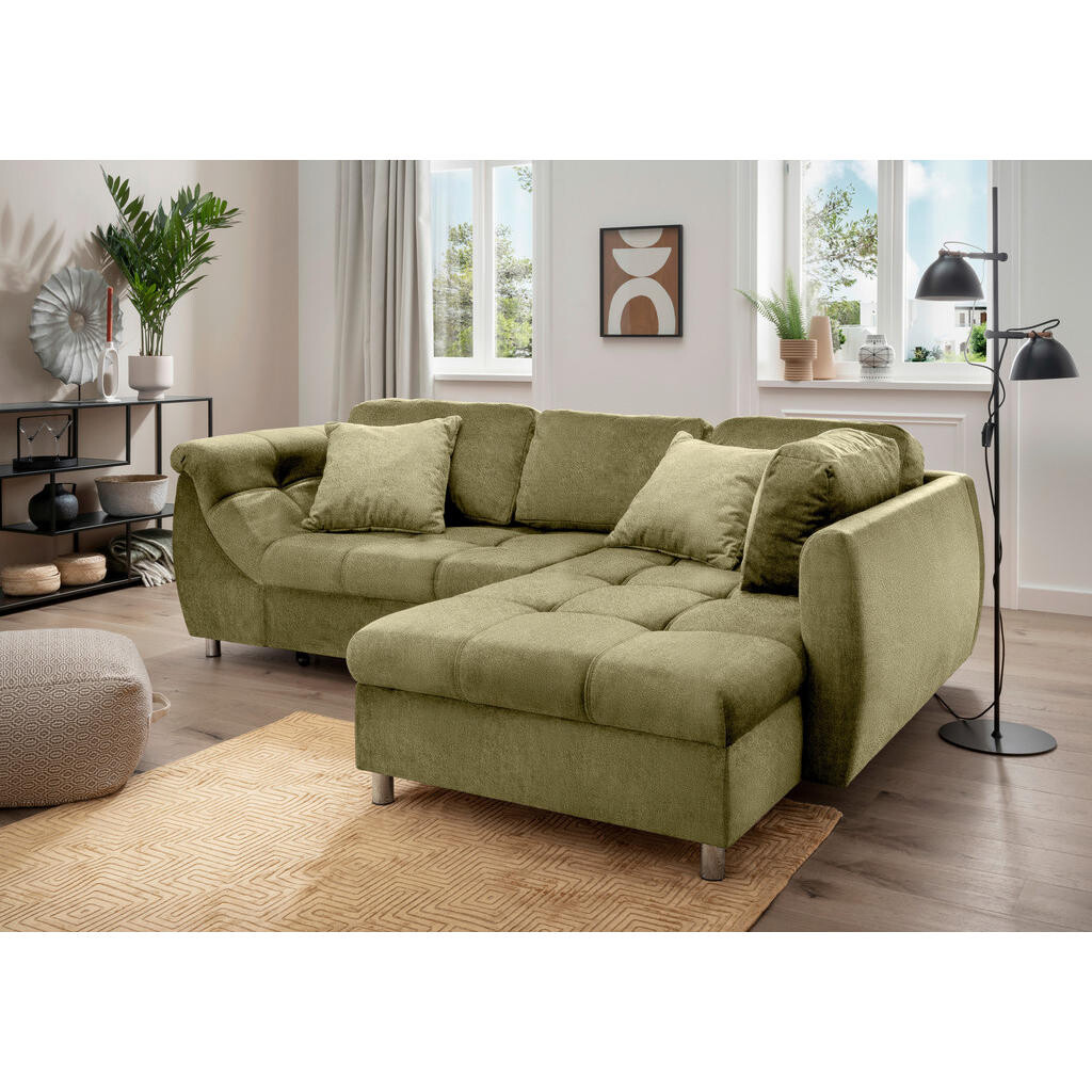Livetastic ROZKLADACIA ROHOVÁ POHOVKA, textil, zelená