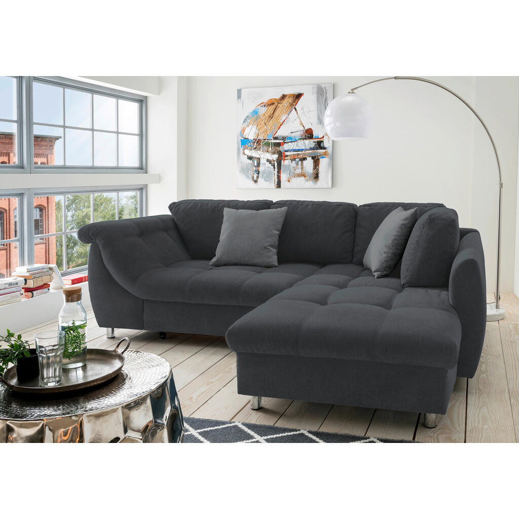 Livetastic ROZKLADACIA ROHOVÁ POHOVKA, textil, čierna