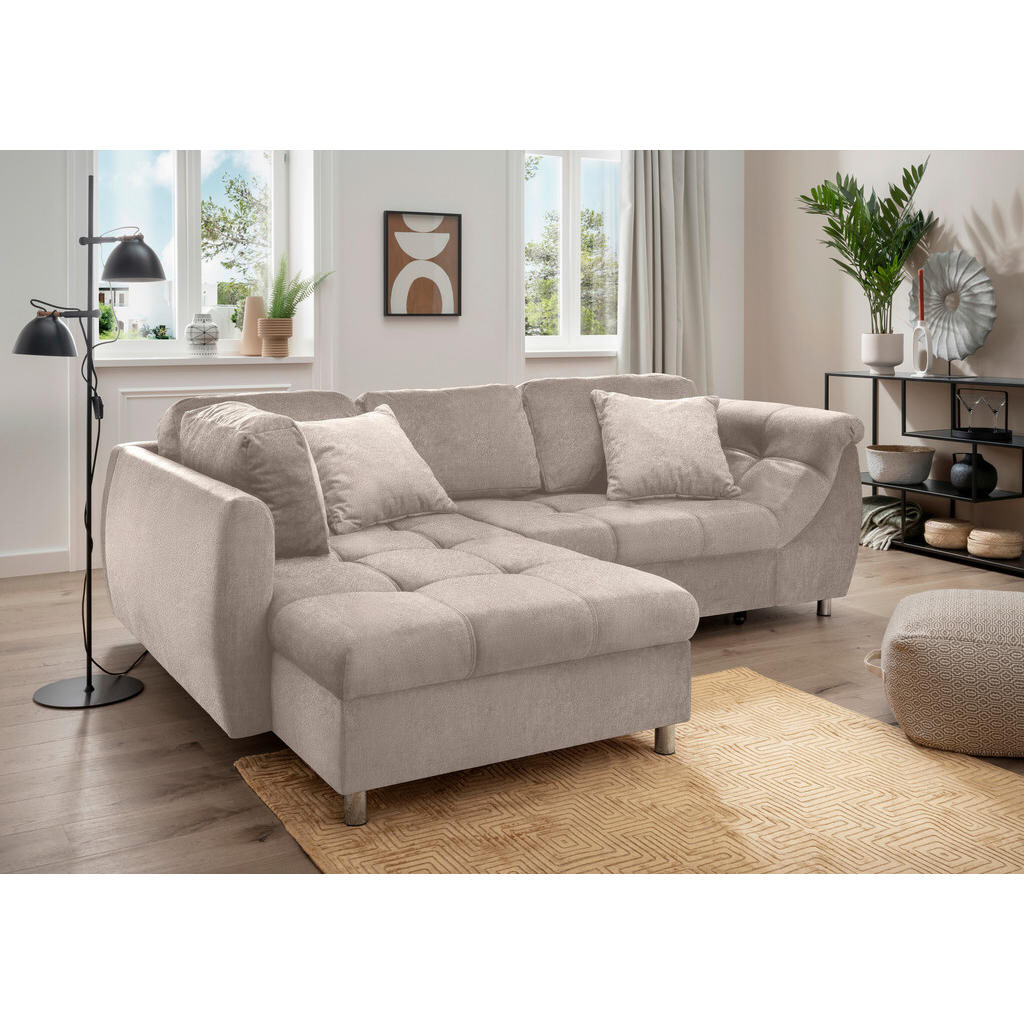 Livetastic ROZKLADACIA ROHOVÁ POHOVKA, textil, taupe