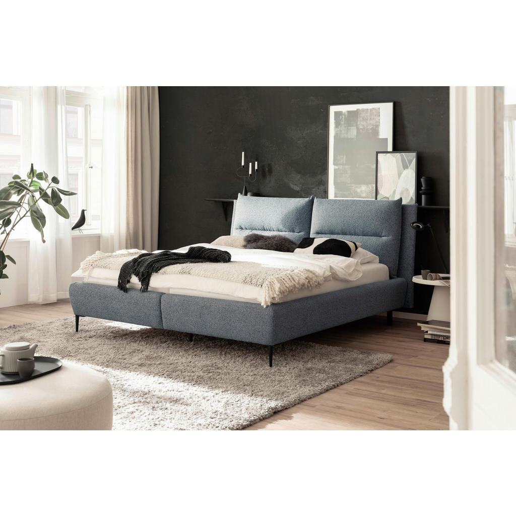 MID.YOU ČALÚNENÁ POSTEĽ, 180/200 cm, petrolejová