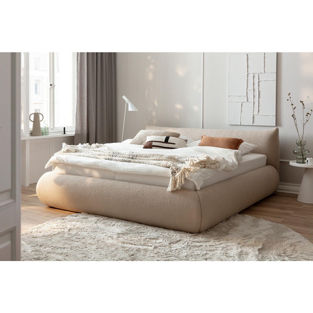 MID.YOU ČALÚNENÁ POSTEĽ, 180/200 cm, taupe