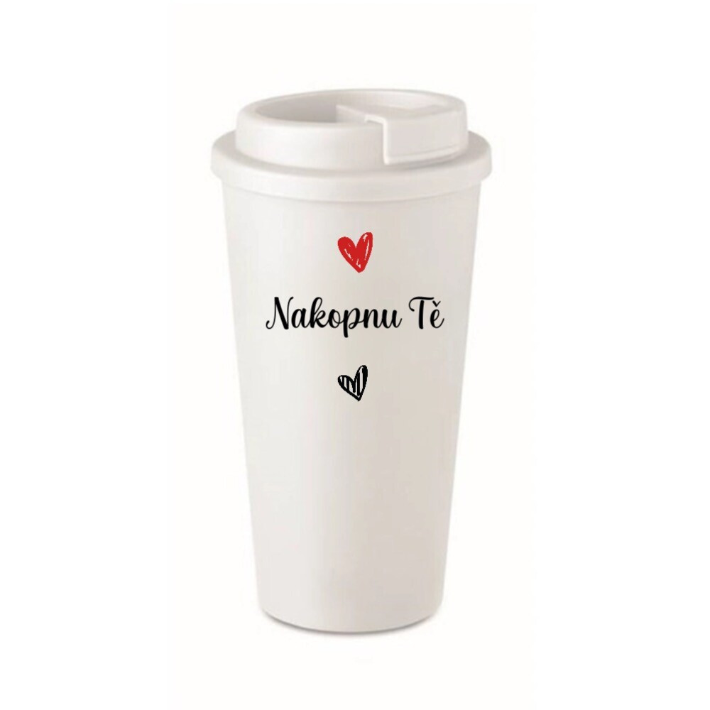 NAKOPNU TĚ - biely termohrnček 475 ml