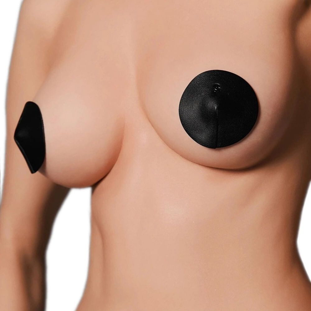 Čierne svorky na bradavky Sublimie - OBSESSIVE černá Univerzální