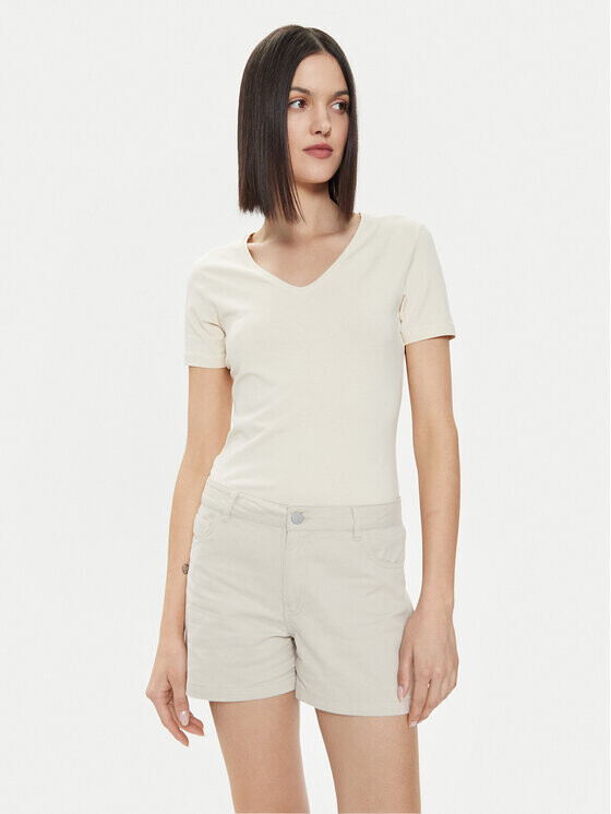 Dámske tričko slim fit 4FWSS25TTSHF1990 11S Ecru - 4F XXL ecri(krémová)