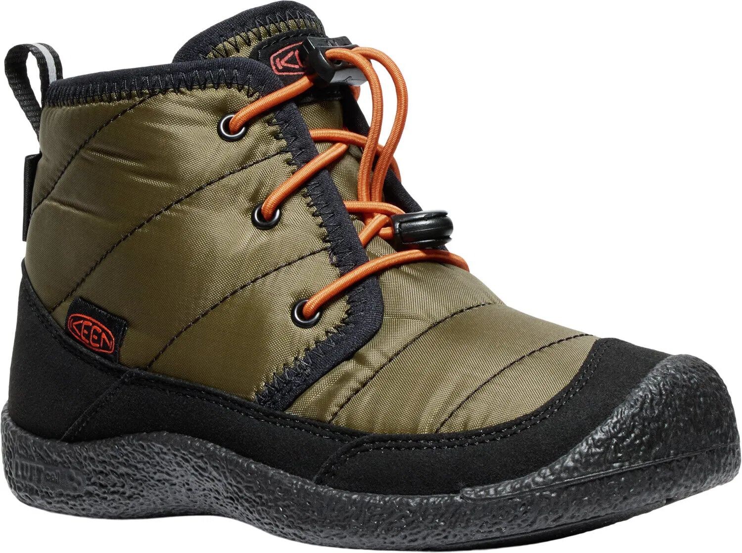 Keen HOWSER II CHUKKA WP YOUTH dark olive/gold flame Veľkosť: 32/33