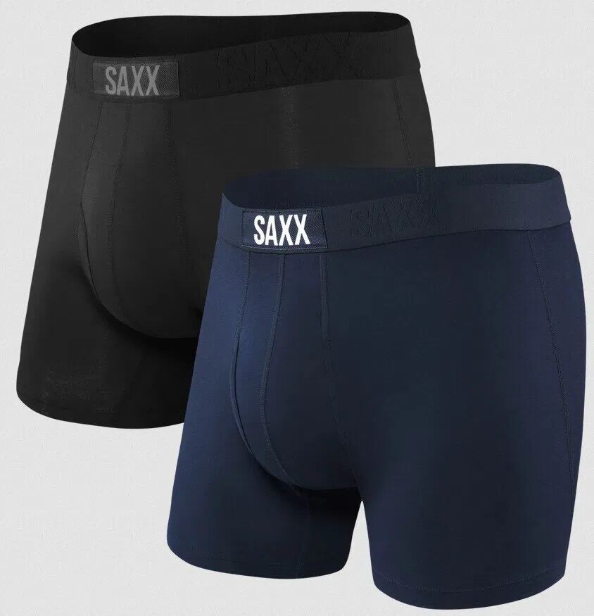 Saxx ULTRA SSOFT BB FLY 2PK black/navy Veľkosť: XXL