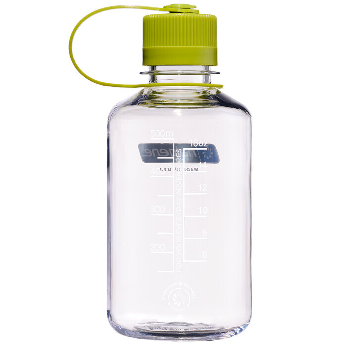 Nalgene Narrow-Mouth 500 mL Sustain Clear/Green Cap Veľkosť: OneSize
