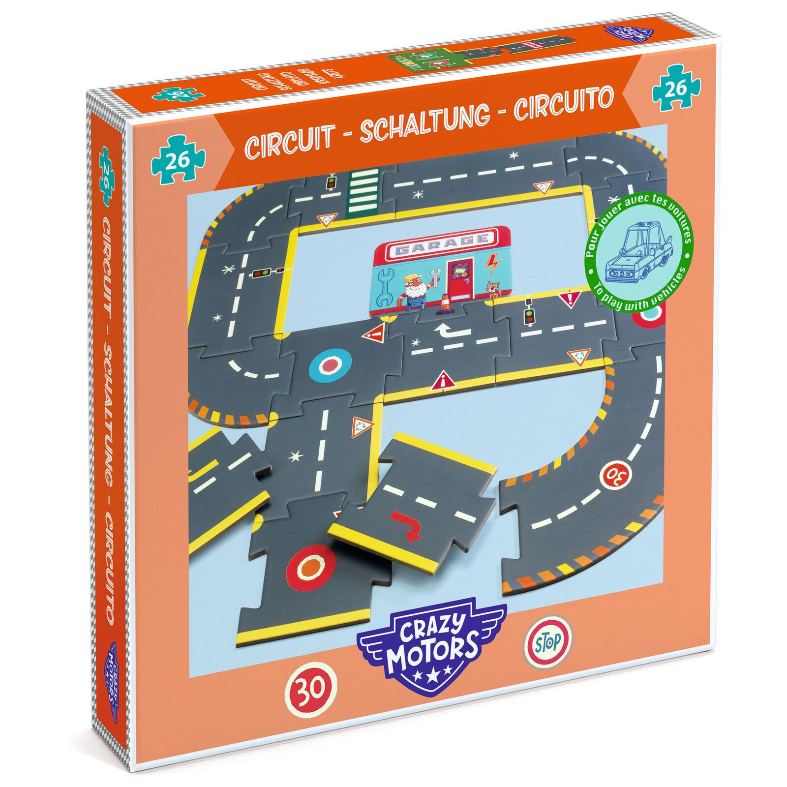 Puzzle Crazy Motors - Veľký mestský okruh - 26 ks