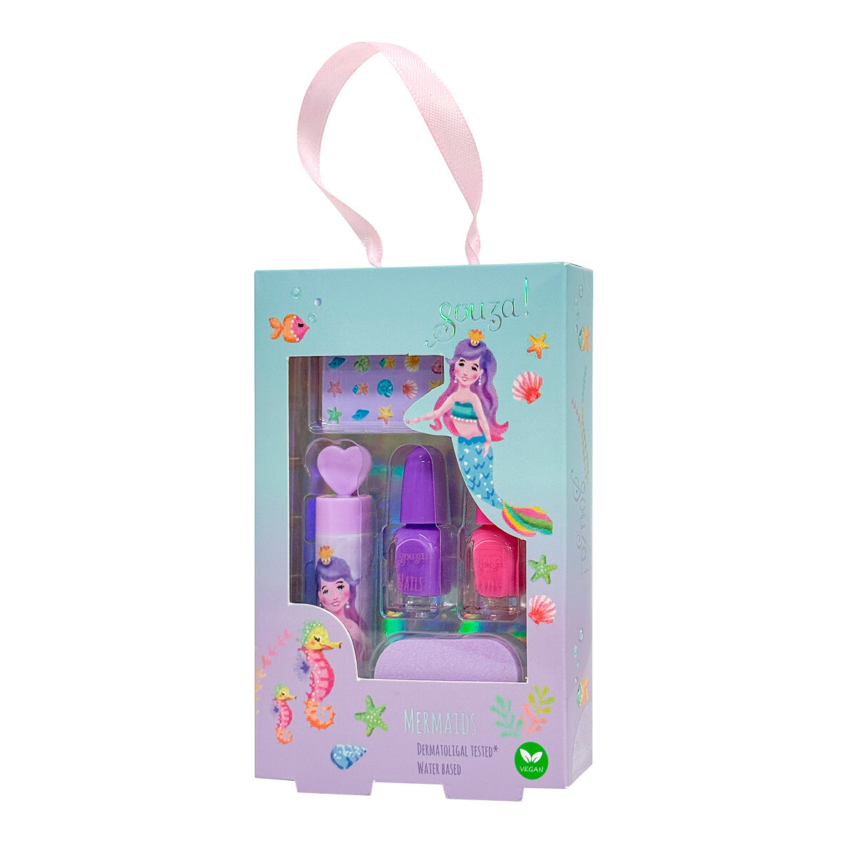 Souza! - Detská kozmetická súprava - laky na nechty a balzam na pery
