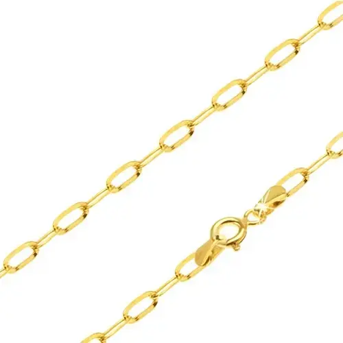 Zlatá retiazka 585 - ligotavé podlhovasté hladké očká, 500 mm