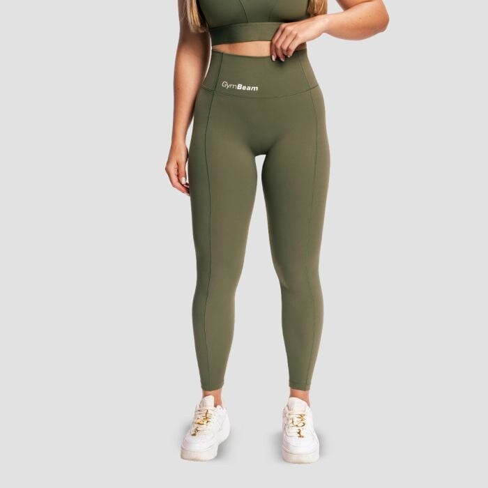GymBeam Dámske legíny Combat Olive Grey  S
