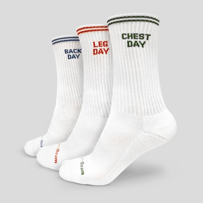 GymBeam Ponožky GymRat 3Pack White  S