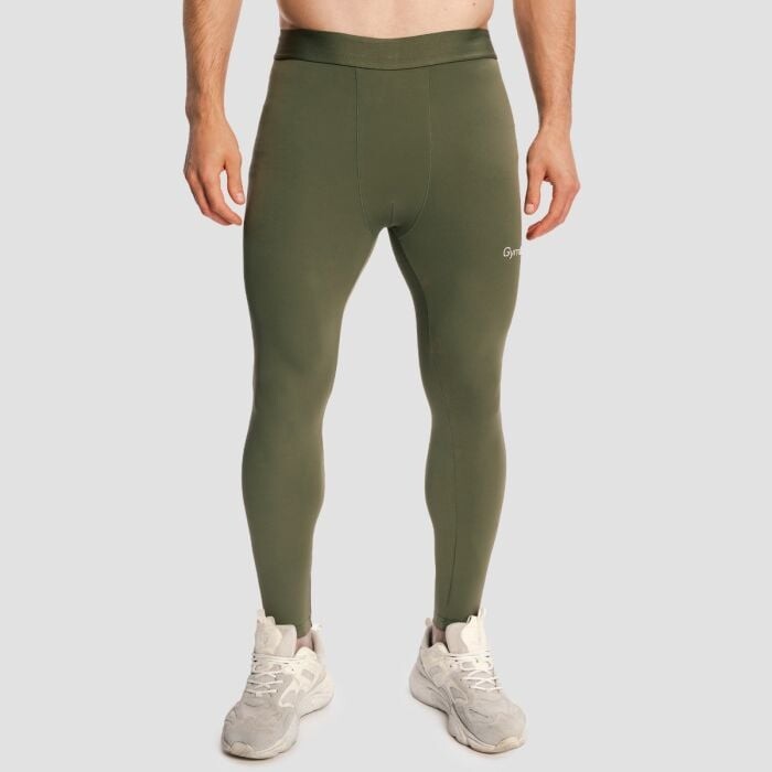 GymBeam Pánske legíny Combat Olive Grey  S