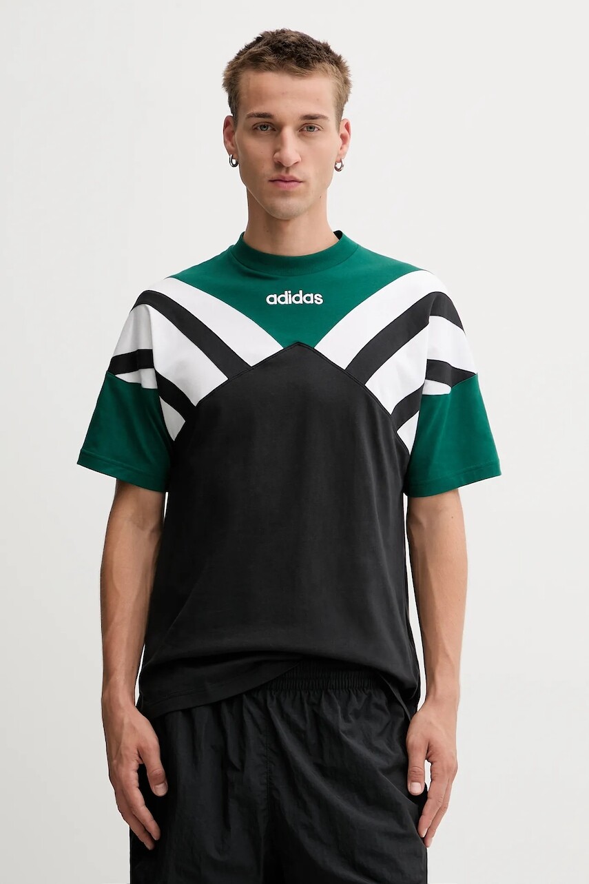 Bavlnené tričko adidas Originals Cutline Tee pánske, čierna farba, vzorované, JX3075