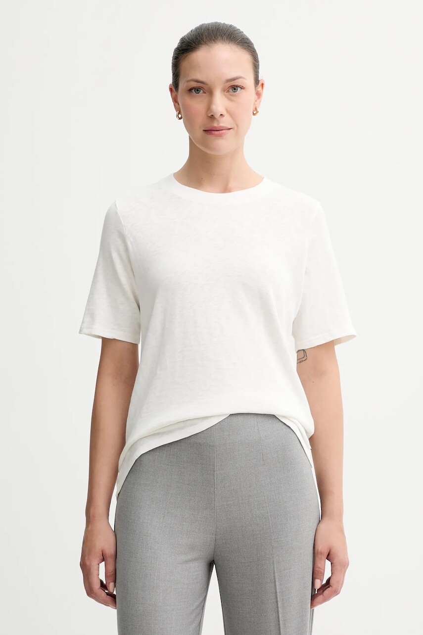 Bavlnené tričko Marc O'Polo dámske, béžová farba, 5000006282