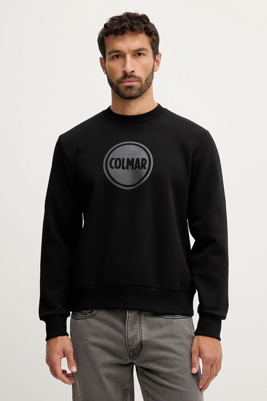 Mikina Colmar čierna farba, s potlačou, 6247.1WX