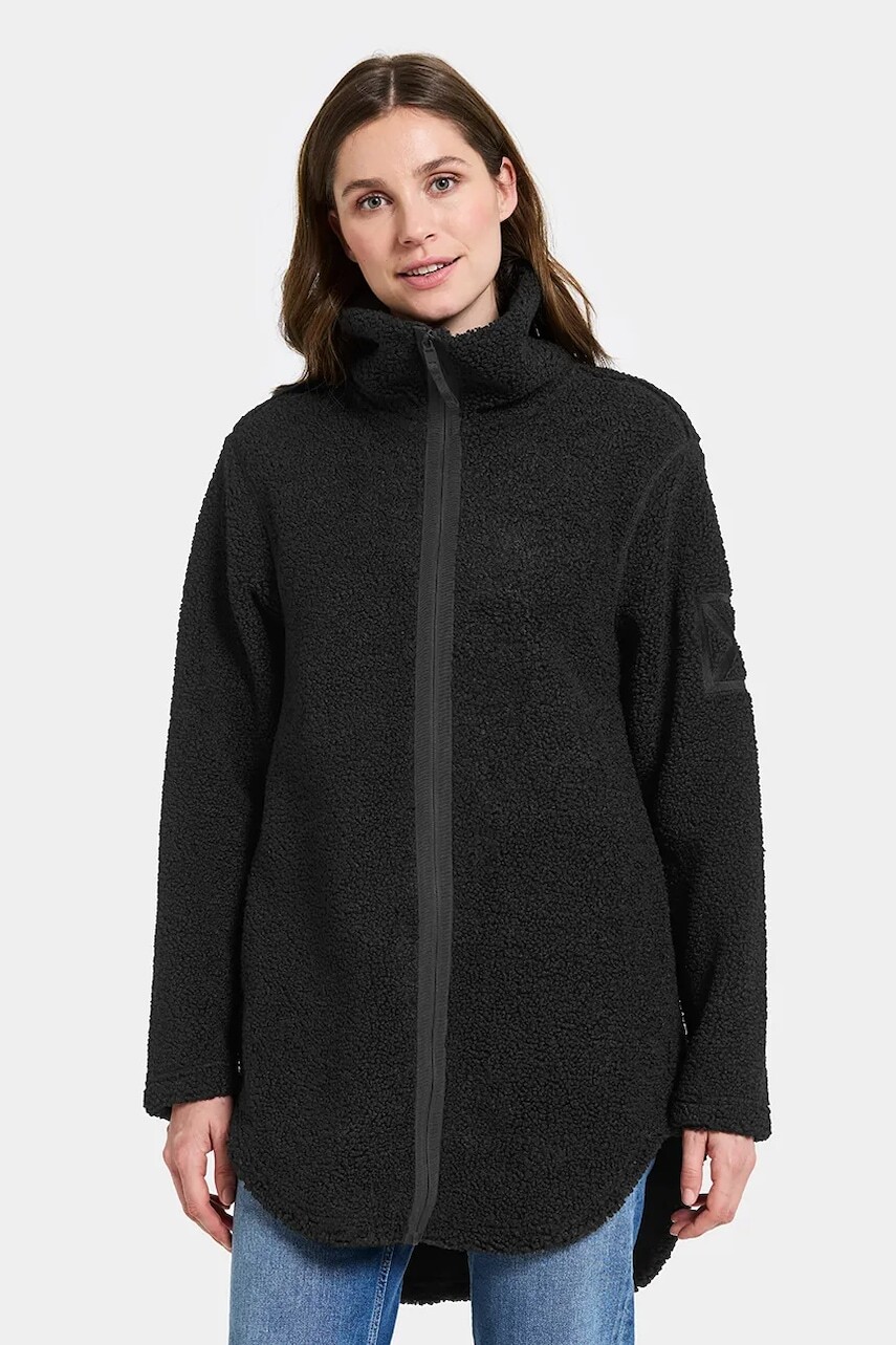 Fleecová mikina Didriksons UMI čierna farba, jednofarebná, 505941