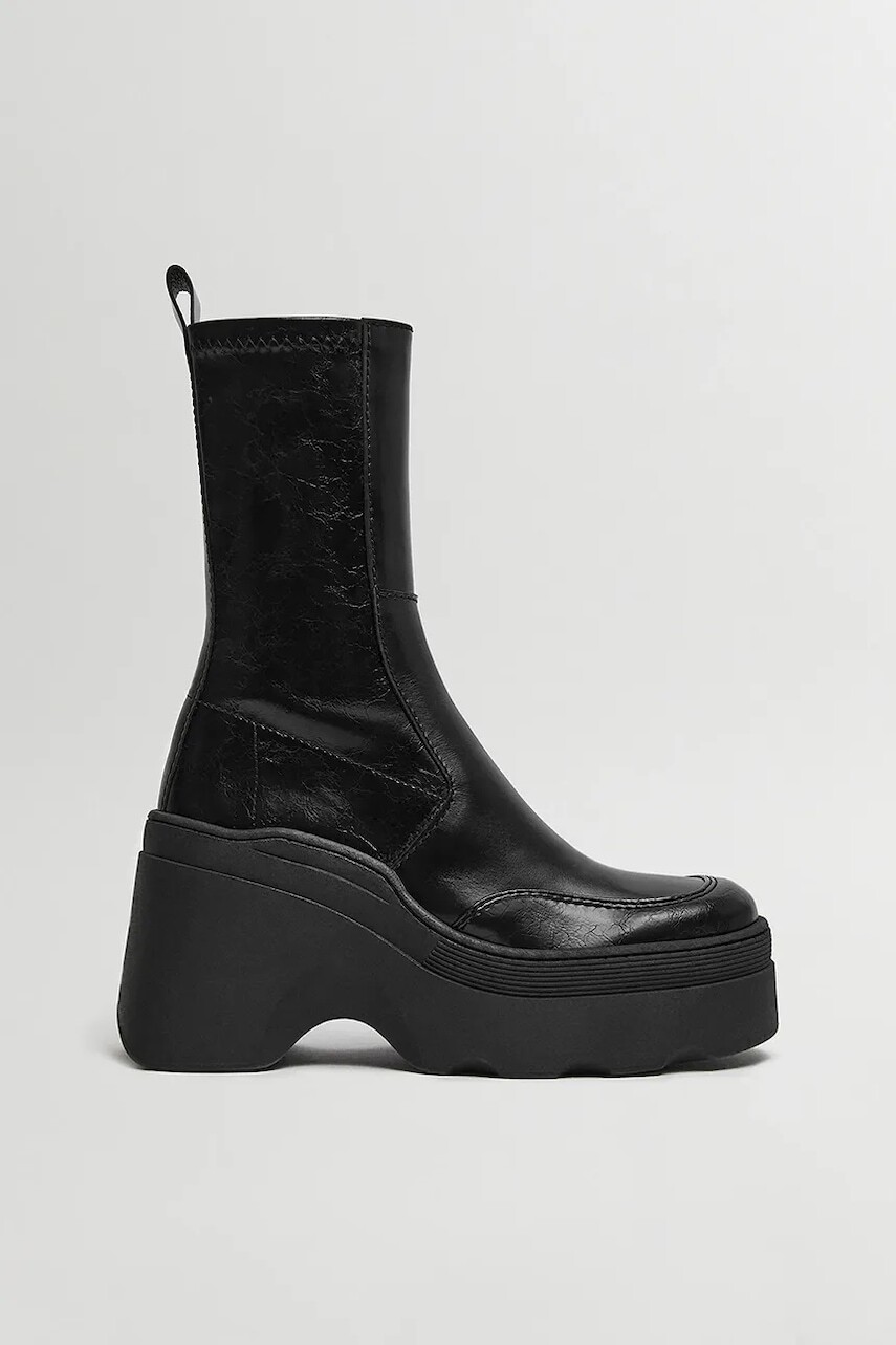 Kožené členkové topánky Miista Deandra čierna farba, na plochom podpätku, E8_4053