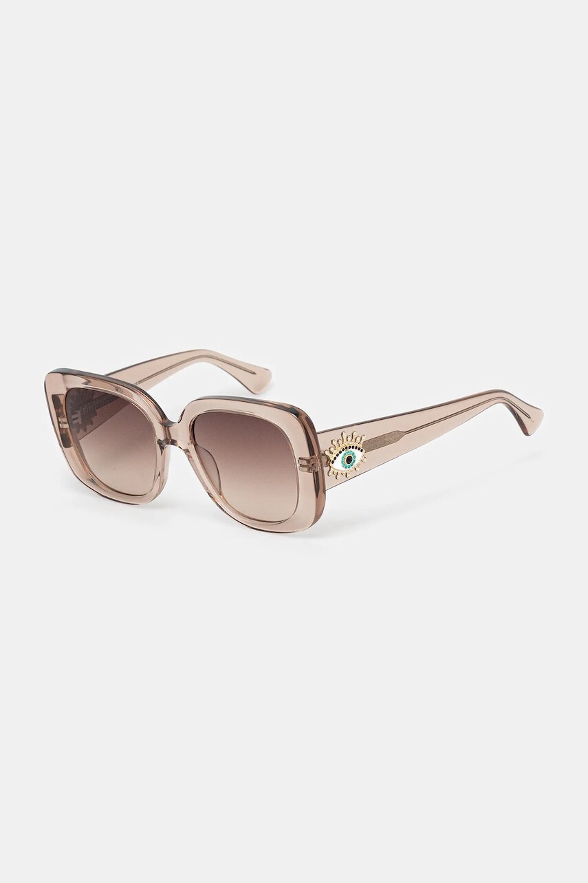 Slnečné okuliare Kurt Geiger London Evil Eye hnedá farba, 4738939679