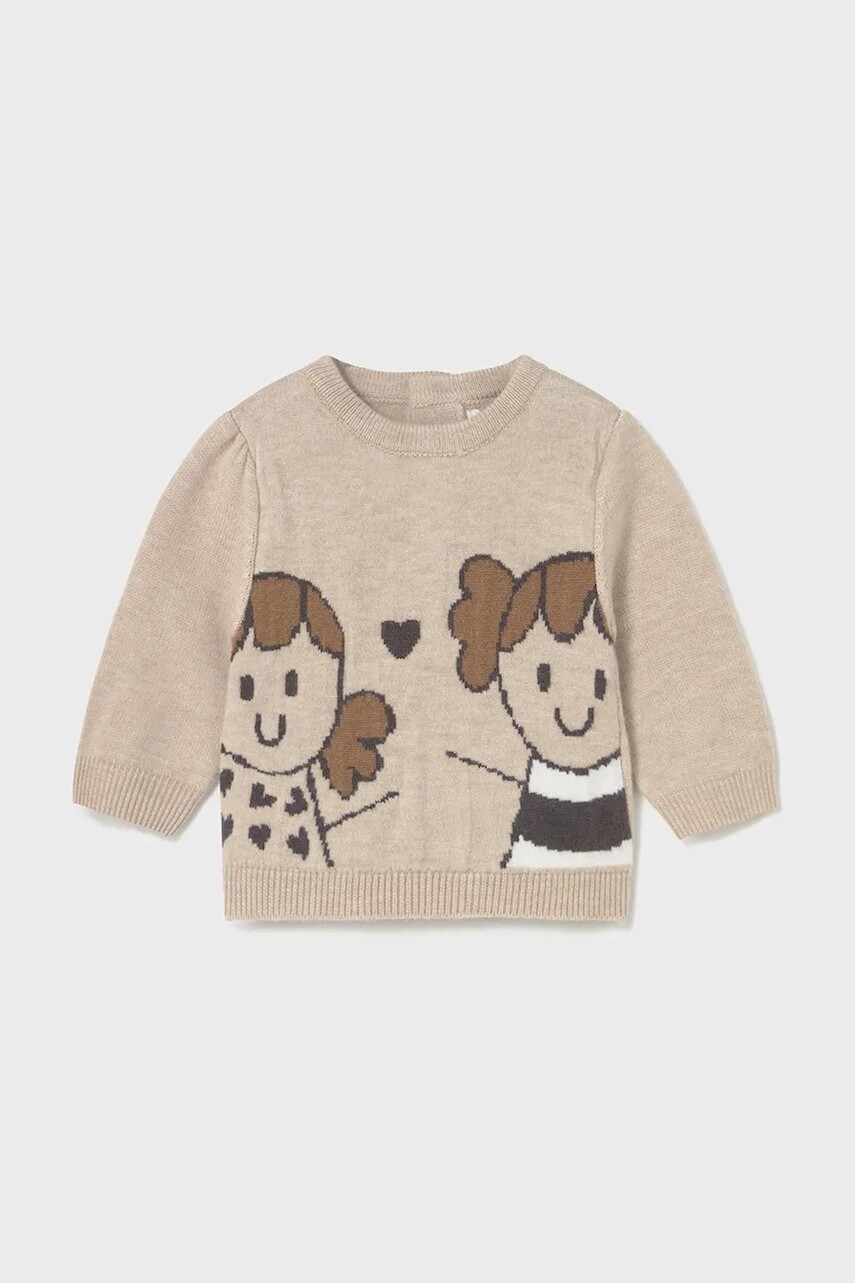 Sveter pre bábätká Mayoral Newborn hnedá farba, 2340