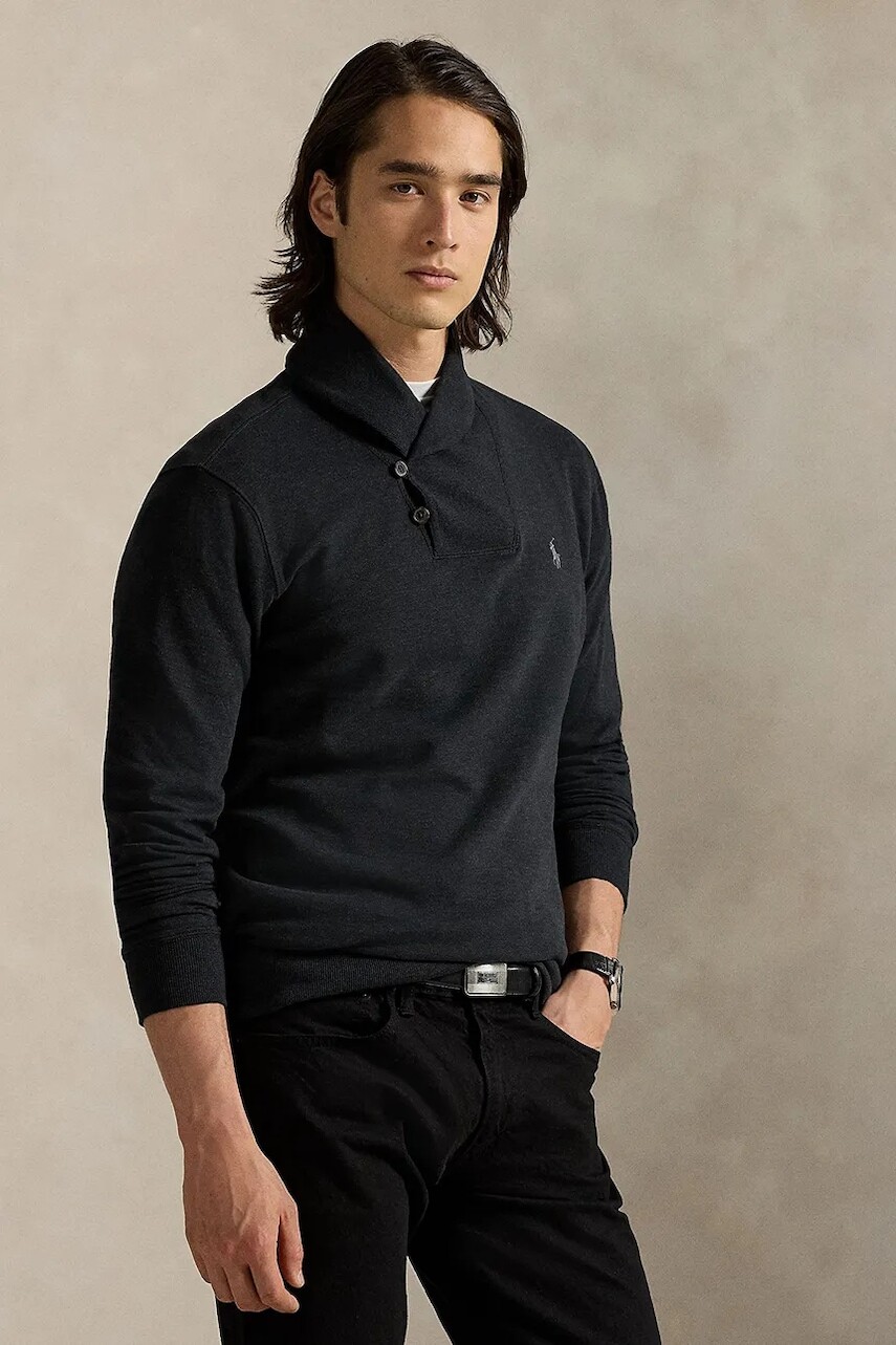 Sveter Polo Ralph Lauren čierna farba, 710877989