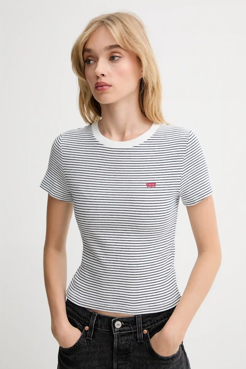 Tričko Levi's dámske, biela farba, A7419