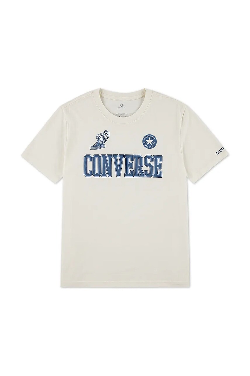 Detské tričko Converse béžová farba, s potlačou, 9CH470