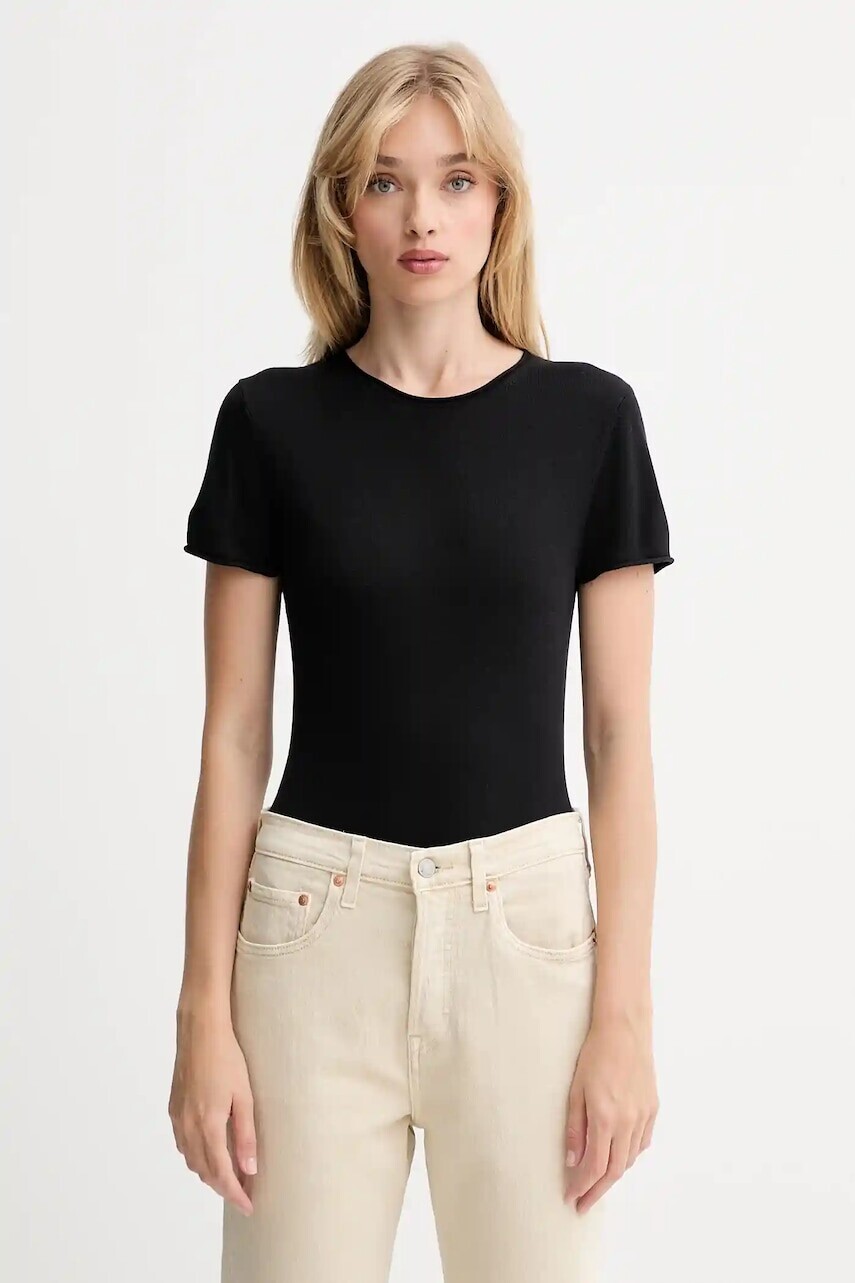 Obojstranná bunda Calvin Klein Jeans čierna farba, prechodná, oversize, LV044D511G
