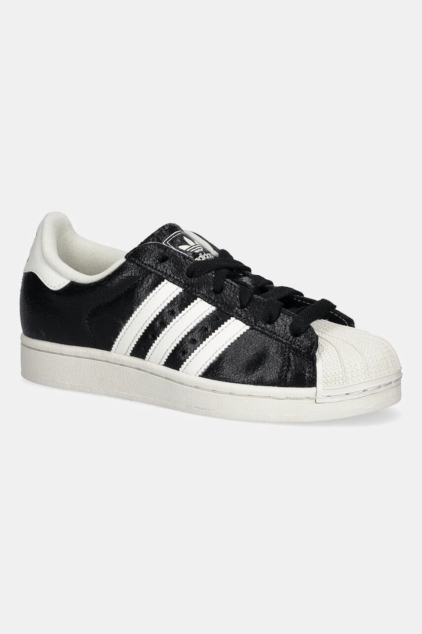 Kožené tenisky adidas Originals Superstar II čierna farba, JS4014