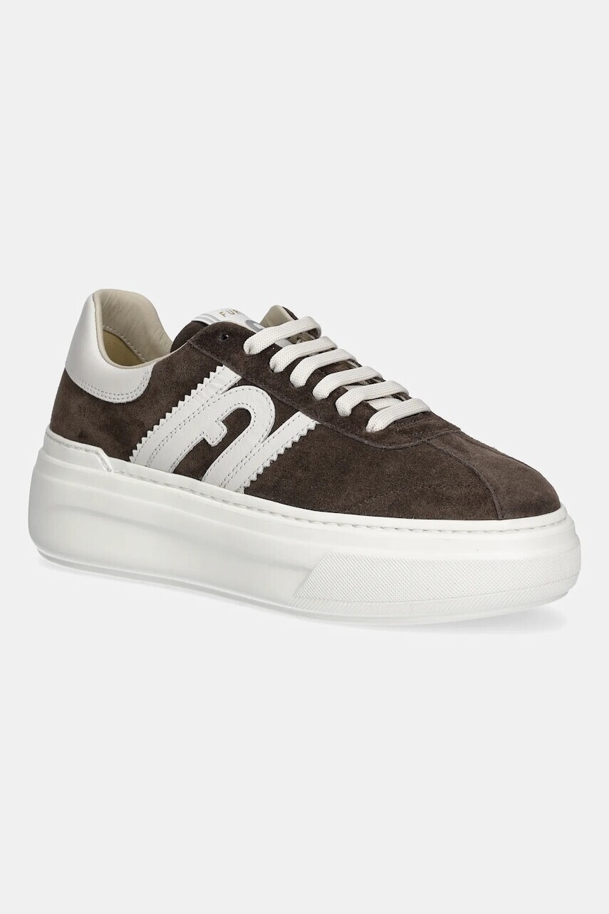 Semišové tenisky Furla Nuage Lace-Up zelená farba, YJ88NUA BX0580 4571S