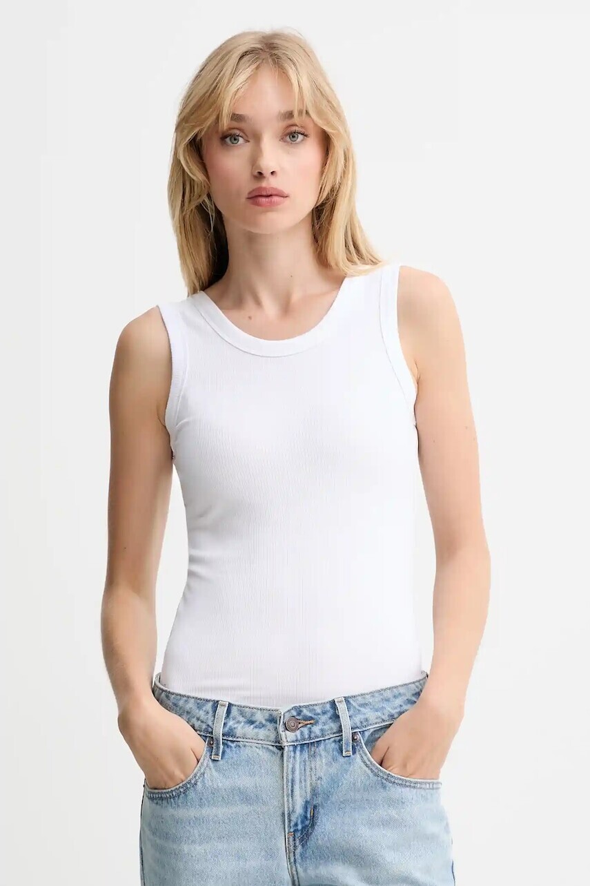 Top Calvin Klein biela farba, LV044D218G