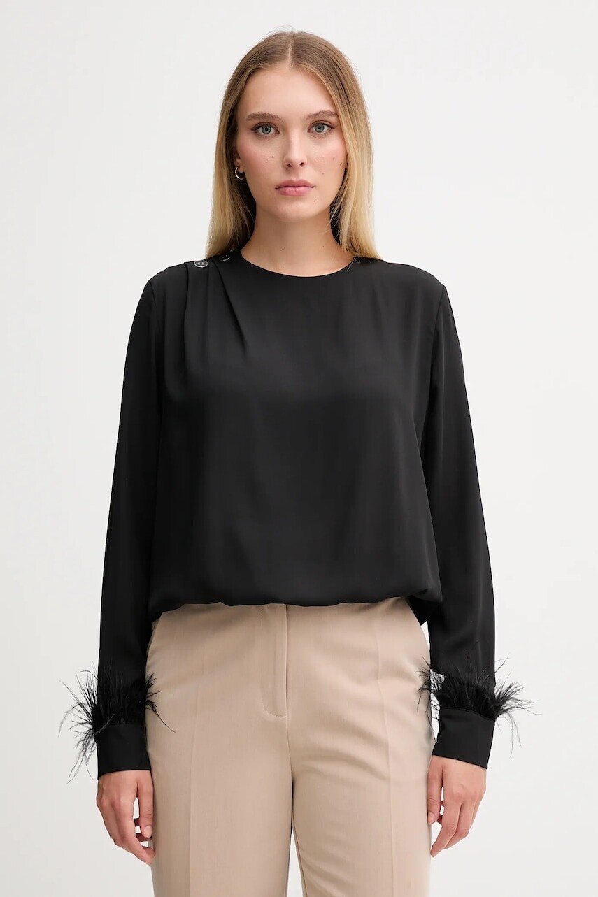 Blúzka Gaudi čierna farba, jednofarebná, 521FD45032